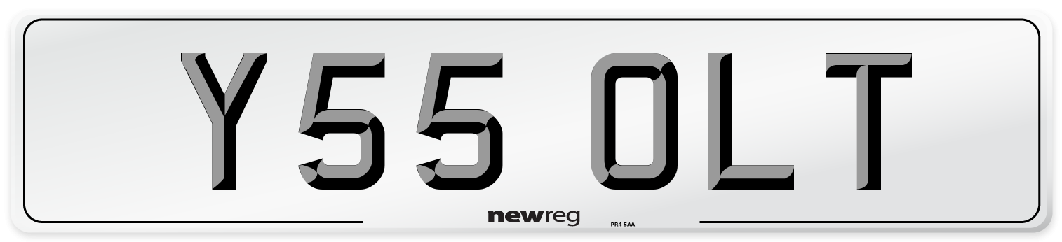 Y55 OLT Number Plate from New Reg